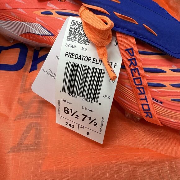 Adidas PREDATOR ELITE Fold Tongue FG Soccer Cleat JI1093 Men Sz 6.5 Women Sz 7.5 main image 8